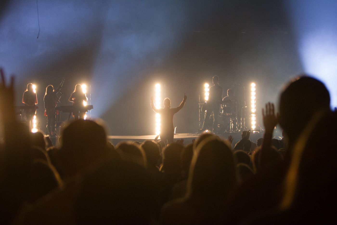 Illustrative concert crowd photography